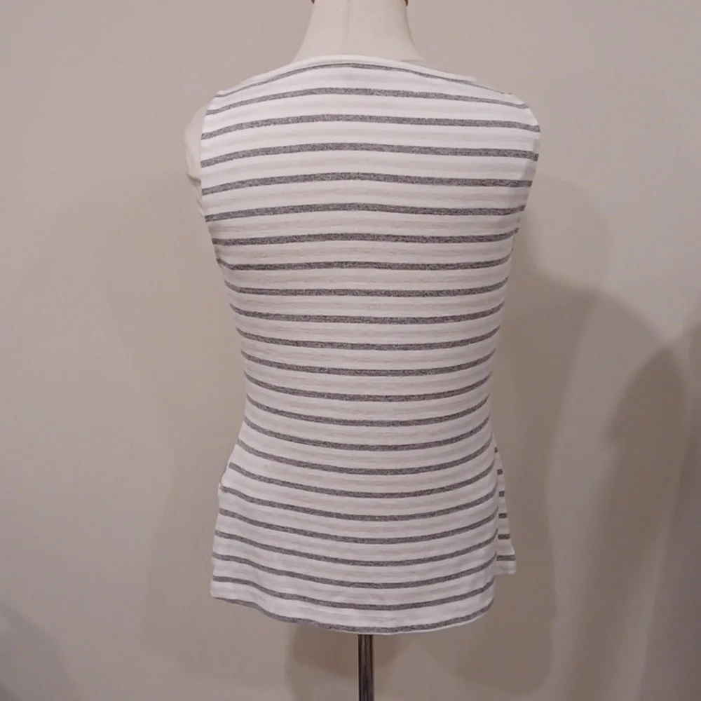 Banana Republic Pink/Gray Luxespun Twist Front Tank- Sz. Sm - Picture 7 of 8